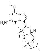 (2'R)-2'-Deoxy-6-O-ethyl-2'-fluoro-2'-methylguanosine cyclic 3',5'-[1-methylethyl (R)-phosphate]